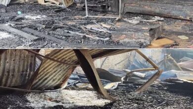 Photo of फिरोजाबाद के काठ बाजार में आग