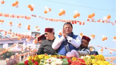 Photo of CM धामी ने उत्तरकाशी में किया रोड शो