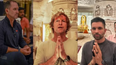 Photo of रामलला के दरबार में ध्यानमग्न दिखे आस्ट्रेलिया के लेंगर तो जोंटी रोड्स हुए राममय