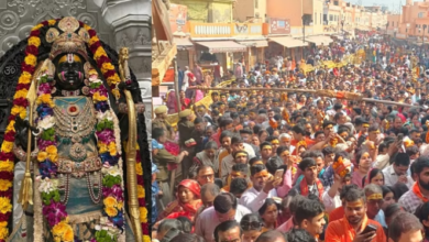 Photo of होली पर साधु-संतों ने रामलला व हनुमंत लला संग खेली होली