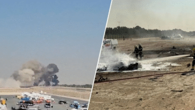 Photo of दुबई एयर शो 2025 में तेजस लड़ाकू विमान दुर्घटनाग्रस्त