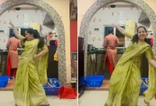 Photo of बहू ने साड़ी पहनकर किचन के सामने किया ऐसा डांस जिसे देख सासू मां के उड़े होश..