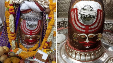 Photo of उज्जैन: अक्षय तृतीया पर भस्म आरती में मखाने की माला पहनकर सजे बाबा महाकाल