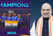 Photo of पहला स्क्वैश वर्ल्ड कप जीतने पर अमित शाह ने दी भारतीय टीम को बधाई