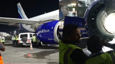 Photo of कोलकाता एयरपोर्ट पर इंडिगो विमान से टकराई कैटरिंग की गाड़ी